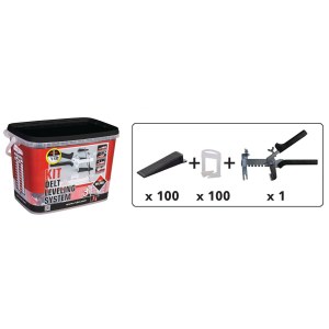 Setti; laatan tasaus Rubi Delta Leveling System, 1,5 mm