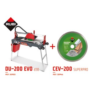 Liukupöytäsaha laattojen märkäkatkaisuun Rubi DU-200 EVO 650 + Katkaisulaikka