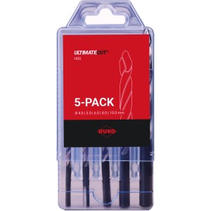 Metalliporanteräsarja  Ruko ULTIMATECUT FLOWSTEP; HSS; 4-10 mm; 5 kpl.