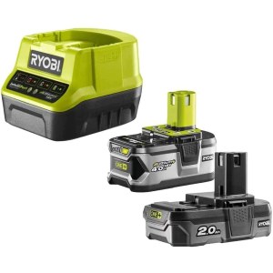 Tarvikesarja Ryobi RC1820-242; 18 V; 1x2,0 Ah, 1x4,0 Ah akku + laturi