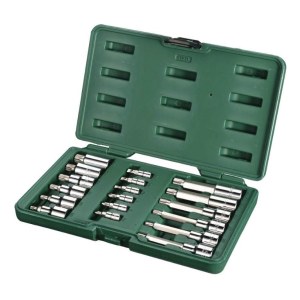 Kärki ja hylsysarja Sata S09051; 1/4''+1/2''; 18 kpl.