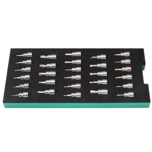 Kärki ja hylsysarja Sata ST09006G; 3/8''; 28 kpl.