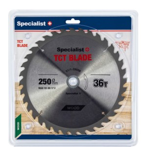 Katkaisuterä puulle Specialist Wood; 250x1,8x30/20 mm; Z36