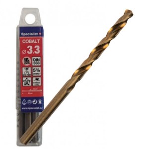 Metalliporanterä Specialist Cobalt; 3,3x65 mm; 10 kpl.