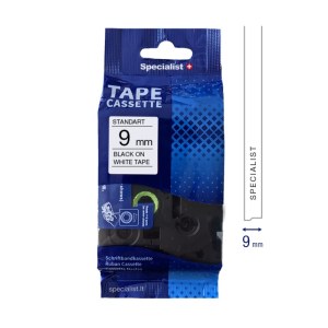 Tarranauha ja tarrat Specialist 31/2-AZE221; 9 mm; 8 m