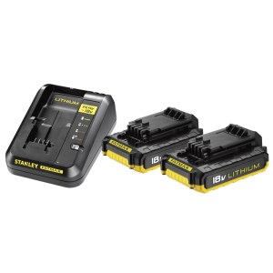 Tarvikesarja Stanley FMC693D2; 18 V; 2x2,0 Ah akku + laturi FMC692