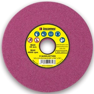 Hiomalaikat penkkihiomakoneille Tecomec ET-K00204007; 145x6,0x22,2 mm; 1 kpl.