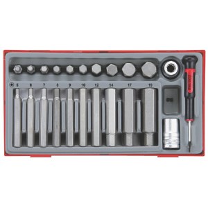 Tarvikesarja Teng Tools TTHEX23; 23 kpl.