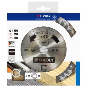 Yleislaikka Tivoly XT50514004460; 160x1,5x20 mm; Z40