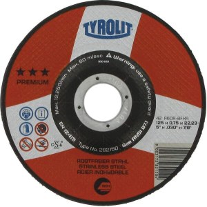 Hiova katkaisulaikka Tyrolit Premium Inox; 125x0,75 mm