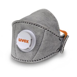 Hengityssuojain venttiilillä UVEX Silv-Air Premium Carbon 5210+; FFP2; harmaa