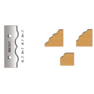 Vaihtoterä leikkurille Virutex 9841017; R=-7,7,7 y -7; 2 kpl.