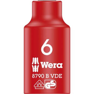 Kuusiohylsy Wera WE05004950001; VDE; 3/8''; 6x46 mm