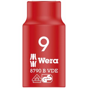 Kuusiohylsy Wera WE05004953001; VDE; 3/8''; 9x46 mm