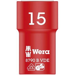 Kuusiohylsy Wera WE05004959001; VDE; 3/8''; 15x46 mm
