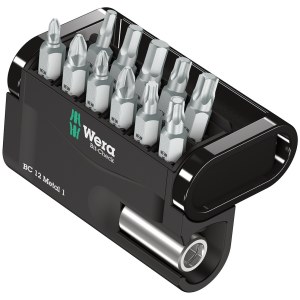 Tarvikesarja Wera BIT-CHECK 12 Metal 1; HEX/PH/PZ/TX; 12 kpl.