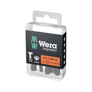 Kärkisarja iskevälle ruuvinvääntimelle Wera WE05057664001; Impaktor; 1/4''; Torx; TX20; 50 mm; 5 kpl.