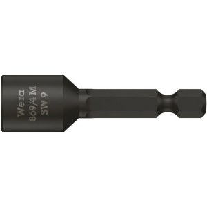 Hylsy Wera 869/4 M; 1/4''; 9x50 mm; Magneetilla