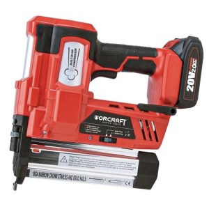 Akkukäyttöinen naulain Worcraft CNS-S20LiH; 20 V; 1x4,0 Ah akku
