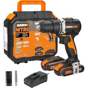 Akkukäyttöinen ruuvinväännin Worx WX102; 20 V; 2x2,0 Ah akku