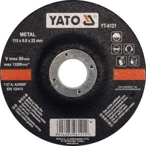 Hiomalaikka Yato YT-6121; 115x6,0x22 mm