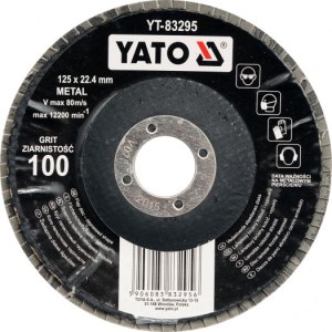 Lamellihiomalaikka  Yato YT-83295; P100; 125x22 mm