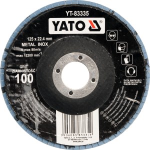 Lamellihiomalaikka  Yato YT-83335; P100; 125 mm