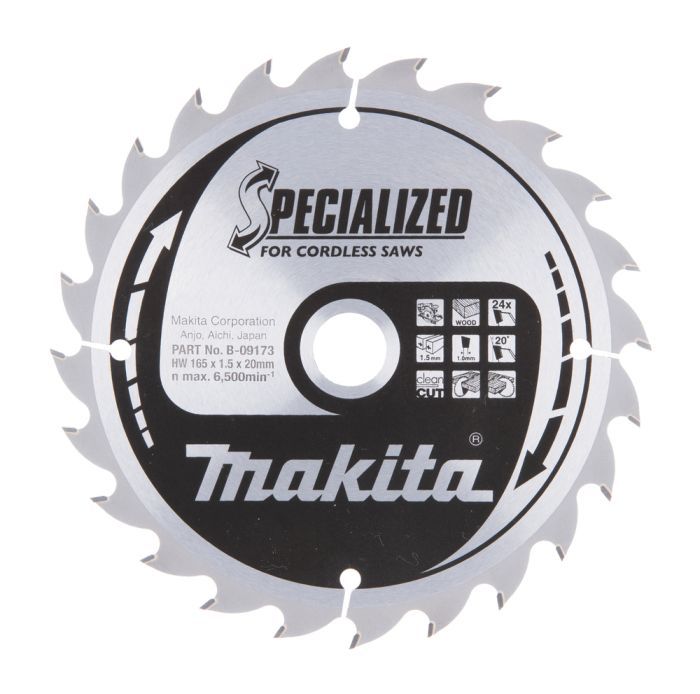 Katkaisuterä puulle Makita; 165x1,5x20,0 mm; Z24; 20°