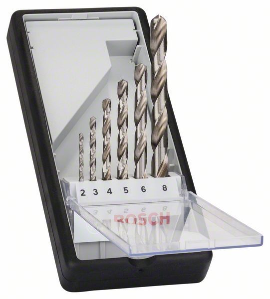 Metalliporanteräsarja Bosch HSS-G; 2-8 mm; 6 kpl.