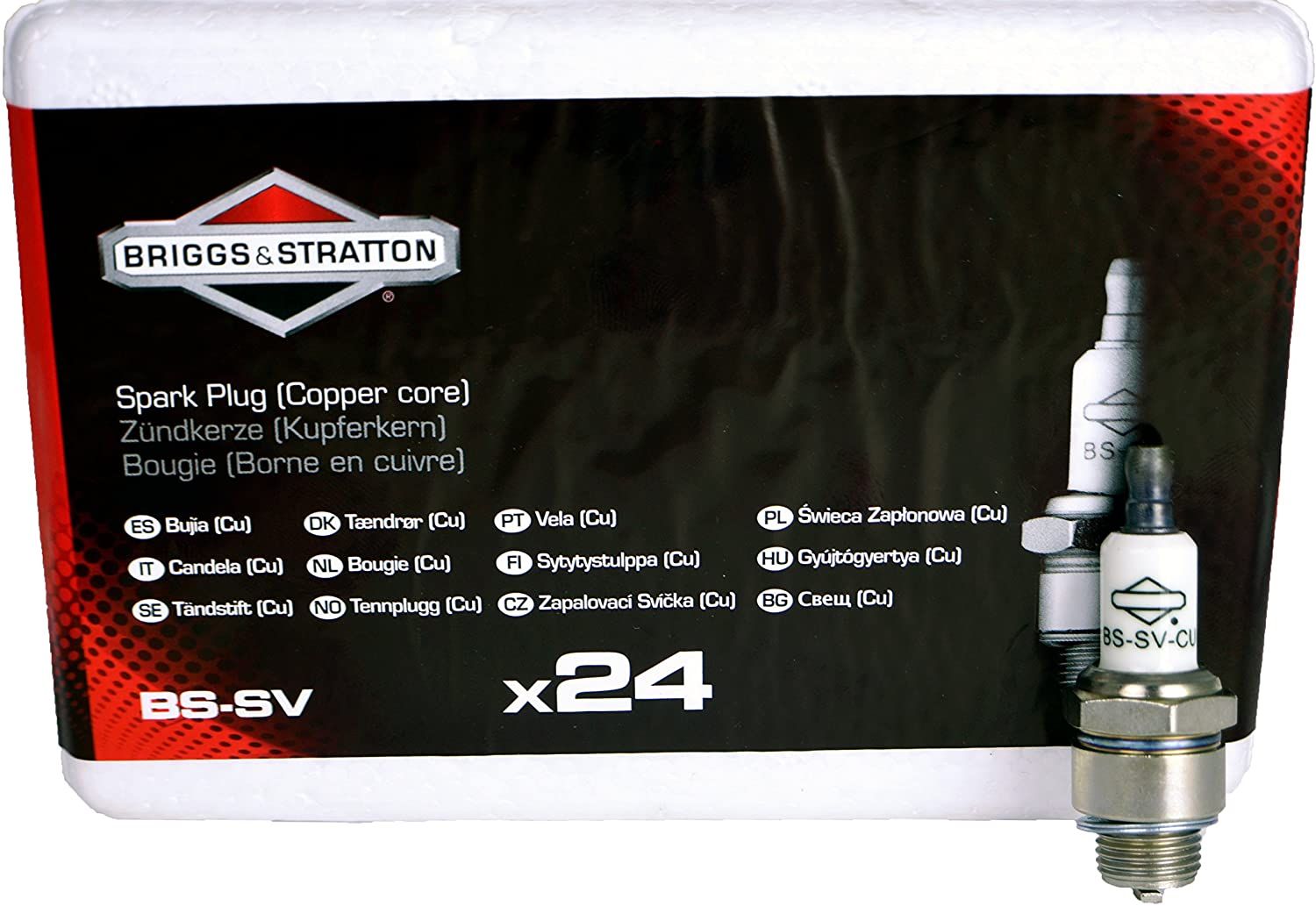 Sytytystulppa trimmereihin ja ruohonleikkureihin Briggs&Stratton SV; 24 kpl.