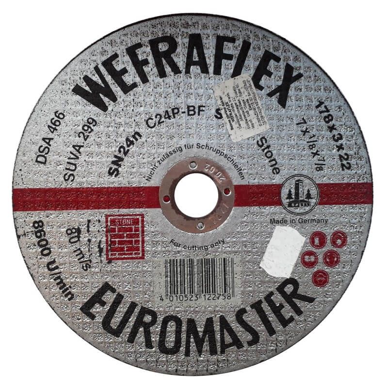 Hiova katkaisulaikka Wefra; 178x3x22 mm Kivelle