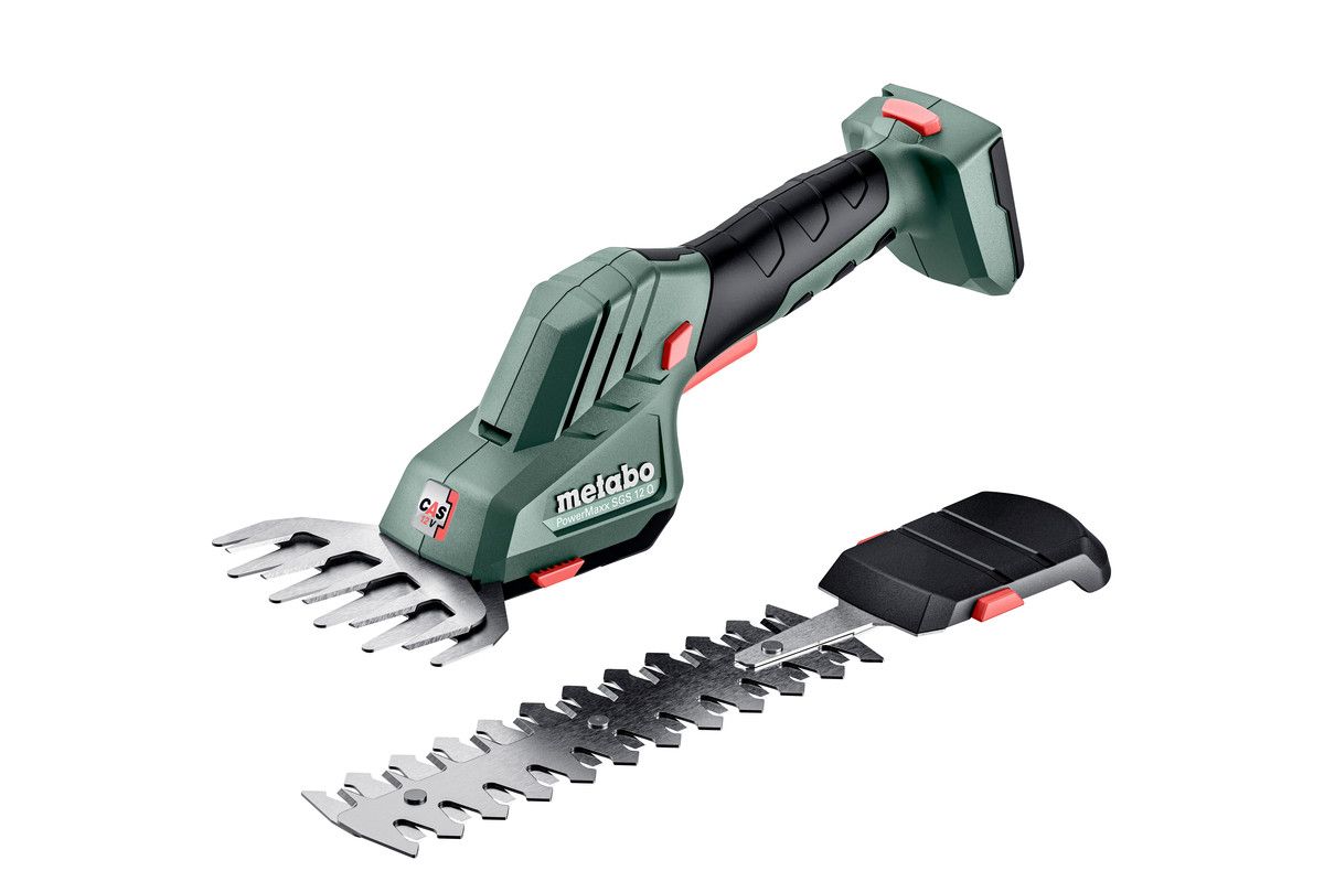 Akkupuutarhaleikkuri ja -ruohosakset -setti ; 11cm terä Metabo PowerMaxx SGS 12 Q; 12 V (ilman akkua ja laturia)