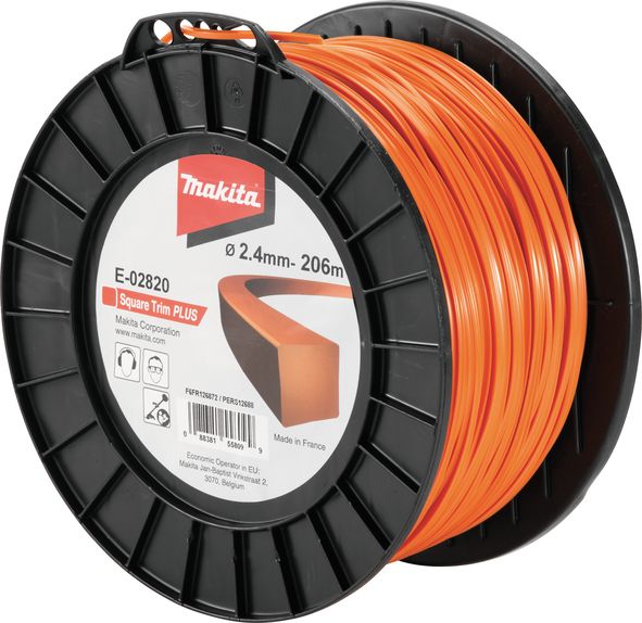Trimmerilanka (neliön muotoinen) Makita E-02820; 2,4 mm/206 m