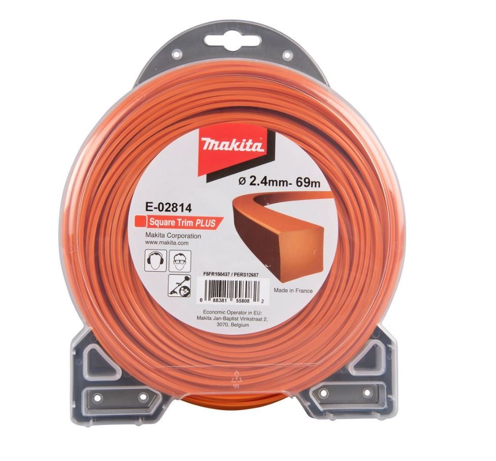Leikkuulanka Makita; 2,4 mm/69 m; neliö