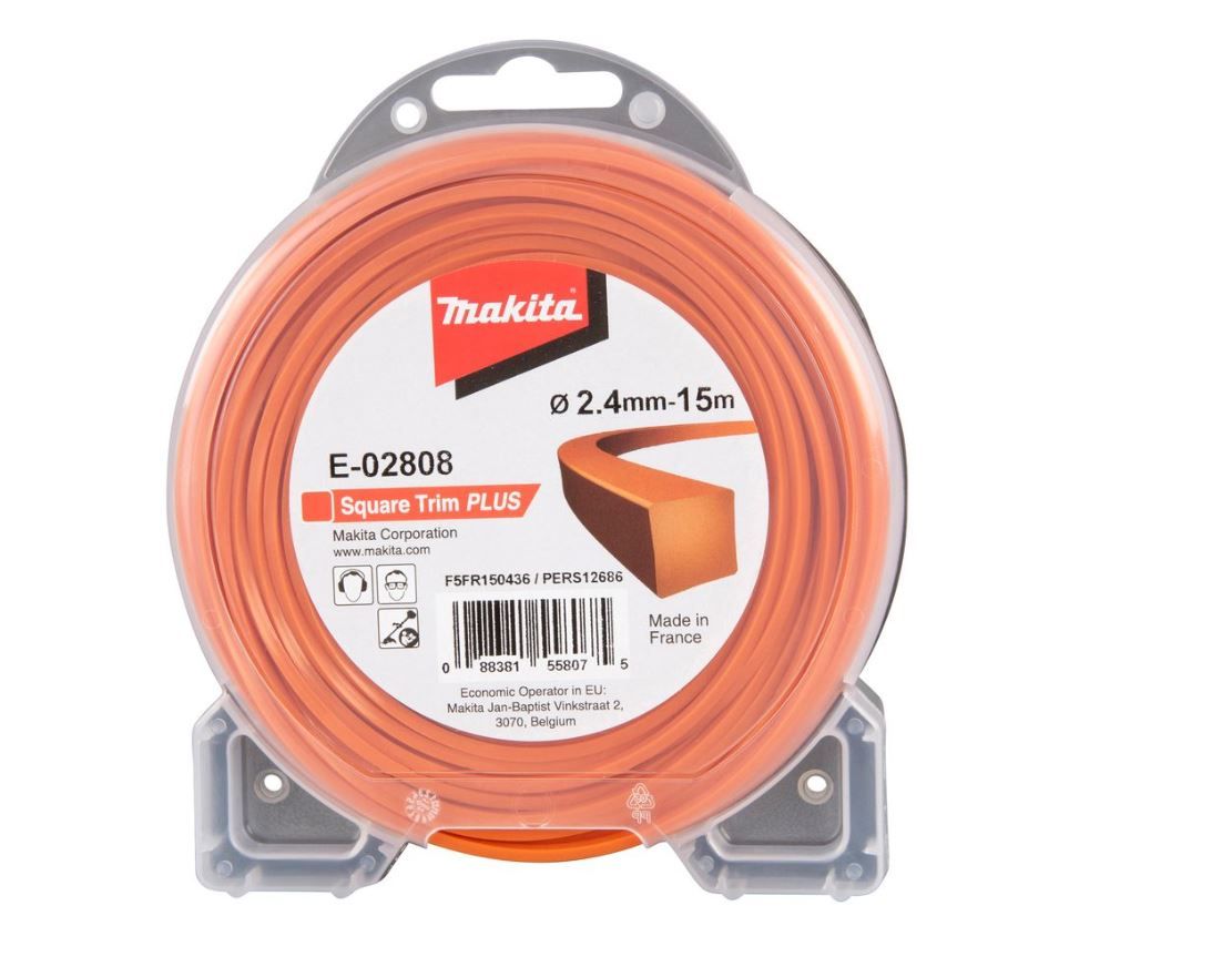 Leikkuulanka Makita; 2,4 mm/15 m; neliö