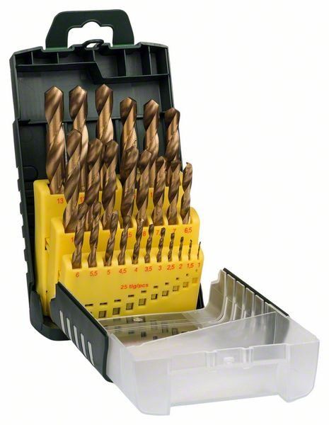 Poranteräsarja Bosch HSS-TiN; 1-13 mm; 25 kpl.