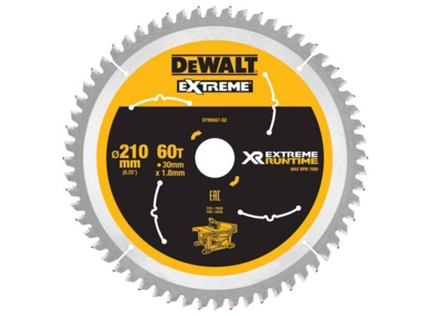Katkaisuterä puulle DeWalt CSB DT99567; 210x30 mm; 60T