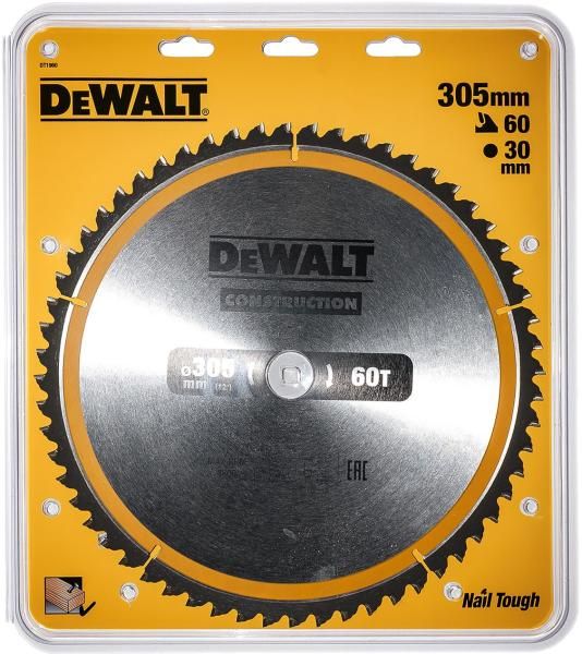 Katkaisuterä puulle DeWalt DT1960; 305x30 mm; 60T