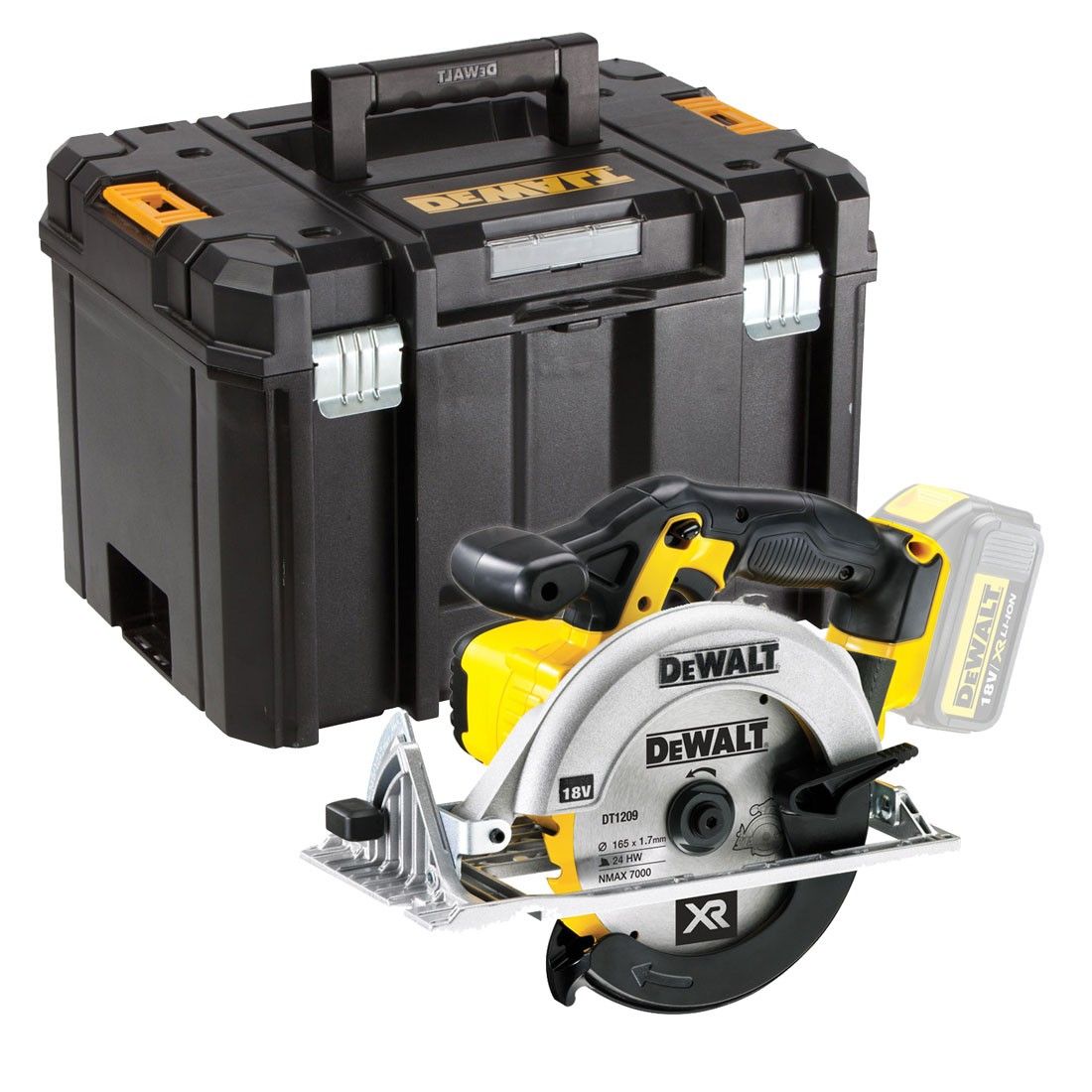 Pyörösaha DeWalt DCS391NT-XJ; 18 V; (ilman akkua ja laturia)