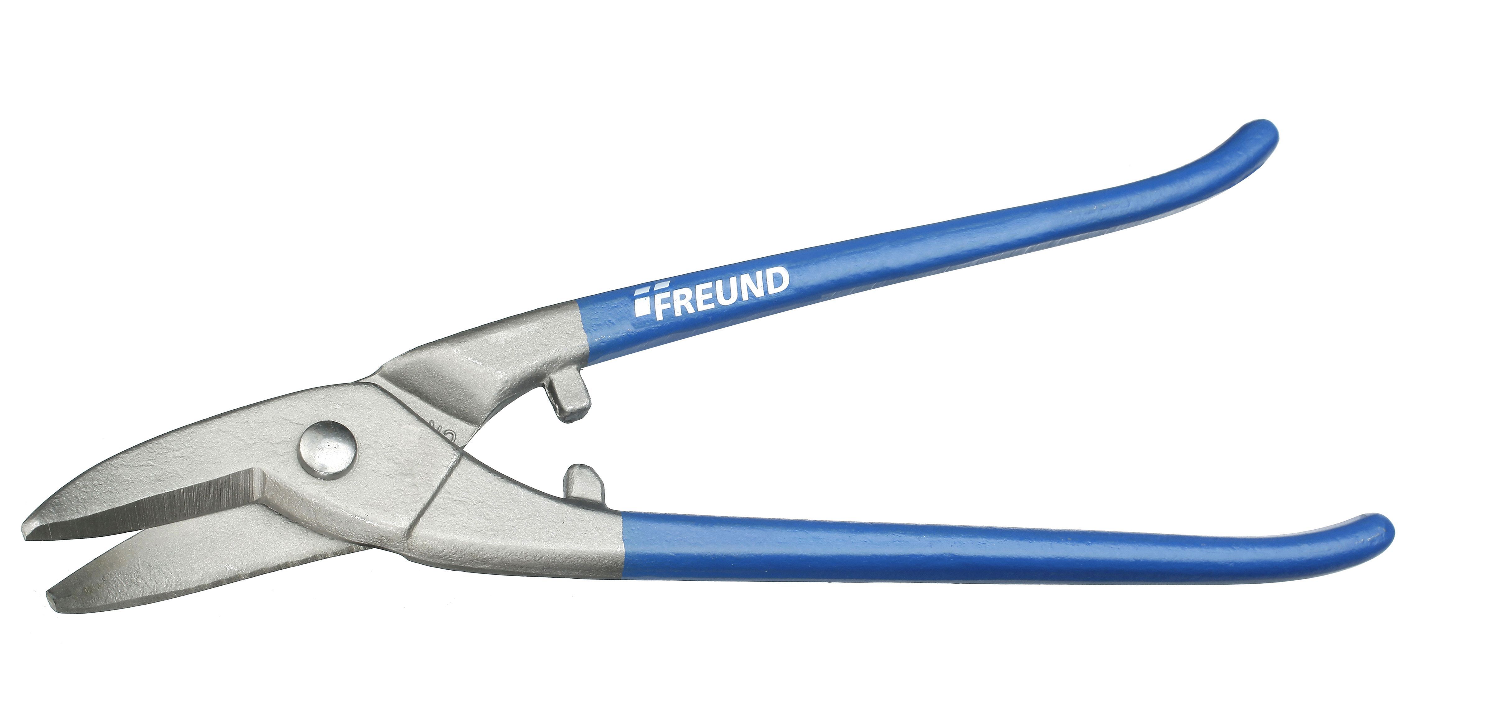 Tina katkaisee kaarevat terät Freund; 250 mm; vasemmalle puolelle