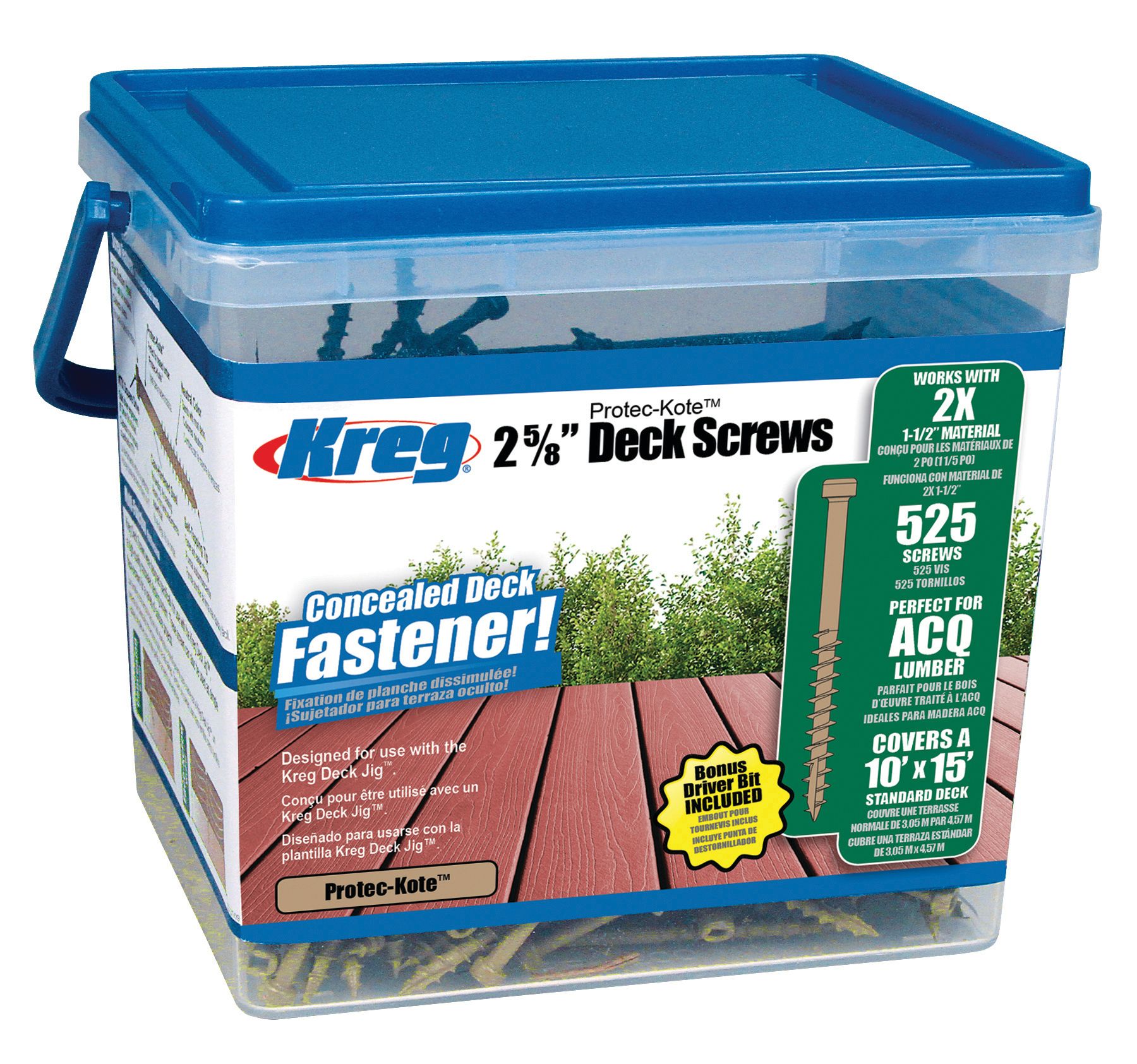 Puuruuvi Kreg SDK-C262W; Pan-Head; 2,625''; 67 mm; 525 kpl.