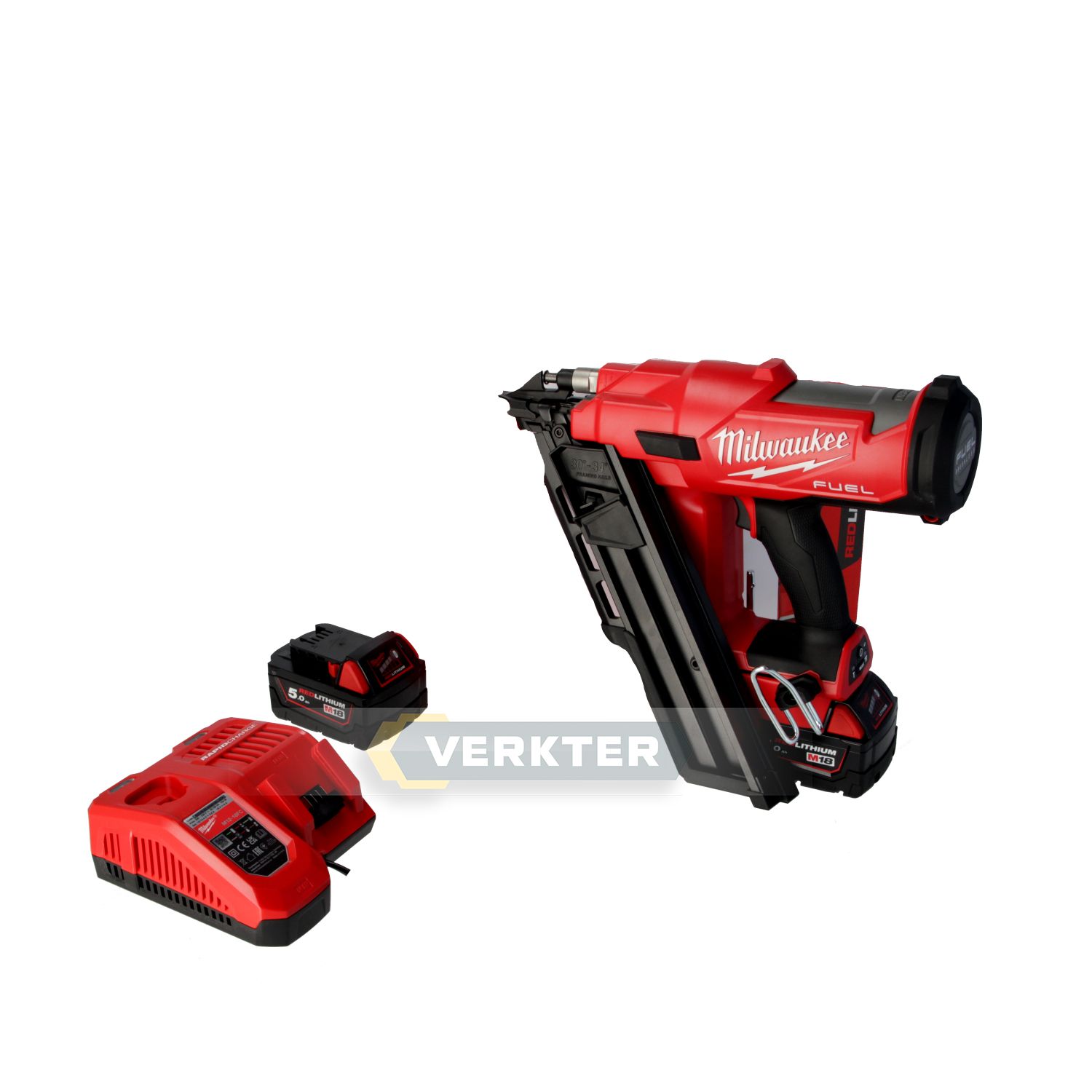 Naulain Milwaukee M18FFN-502C; 18 V; 2x5,0 Ah akku