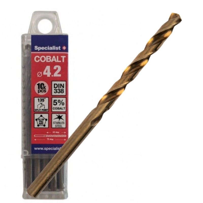 Metalliporanterä Specialist Cobalt; 4,2x75 mm; 10 kpl.