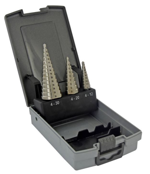 Porrasporanterä Tivoly; 4-12mm/4-20mm/4-30mm; 3 kpl.