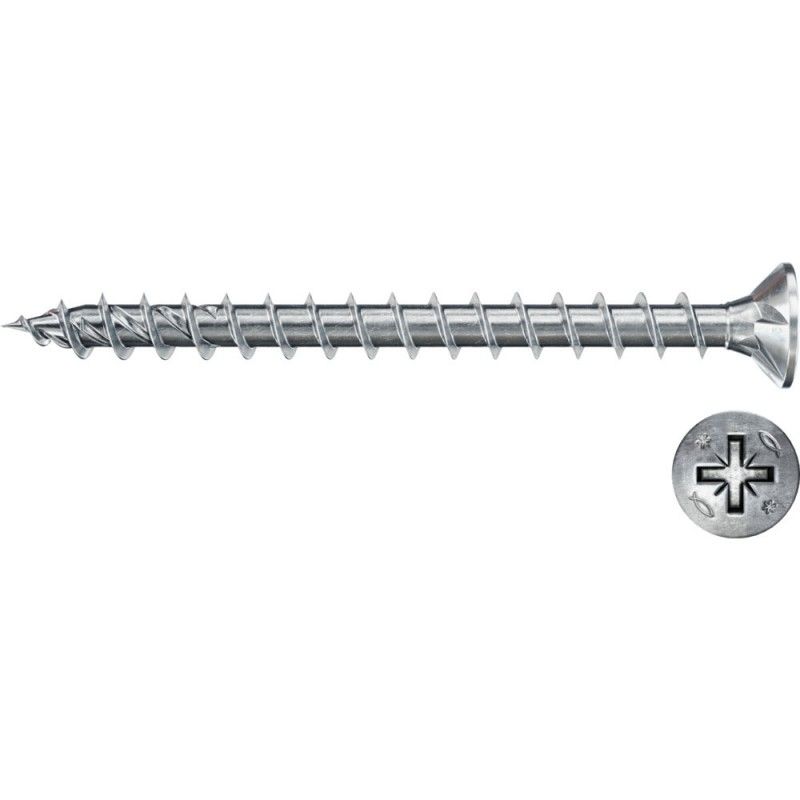 Puuruuvi Fischer Power-Fast II FPF II CZP; PZ3; 6,0x120; 100 kpl.