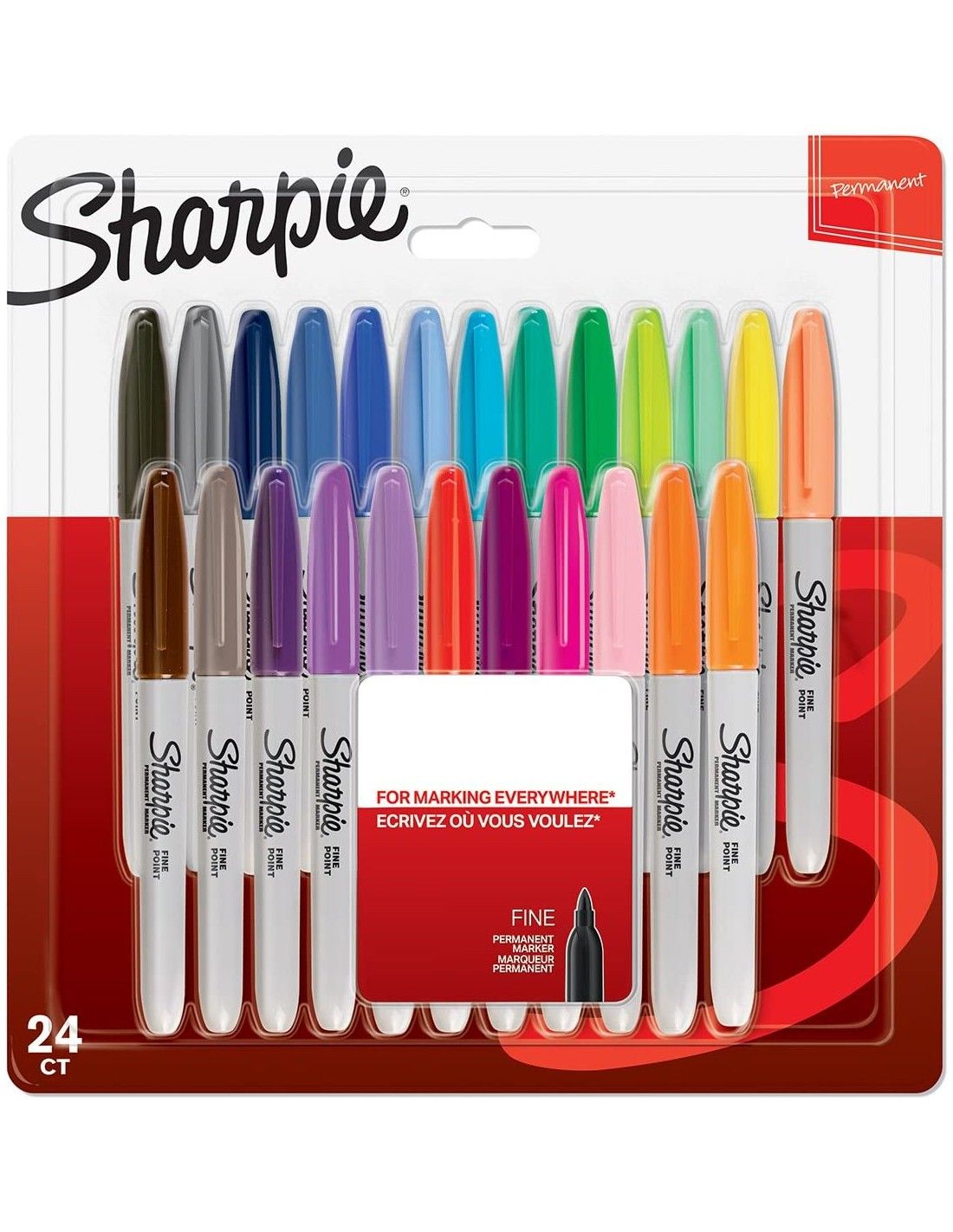 Merkkauskynäsetti Sharpie Fine; 24 kpl.