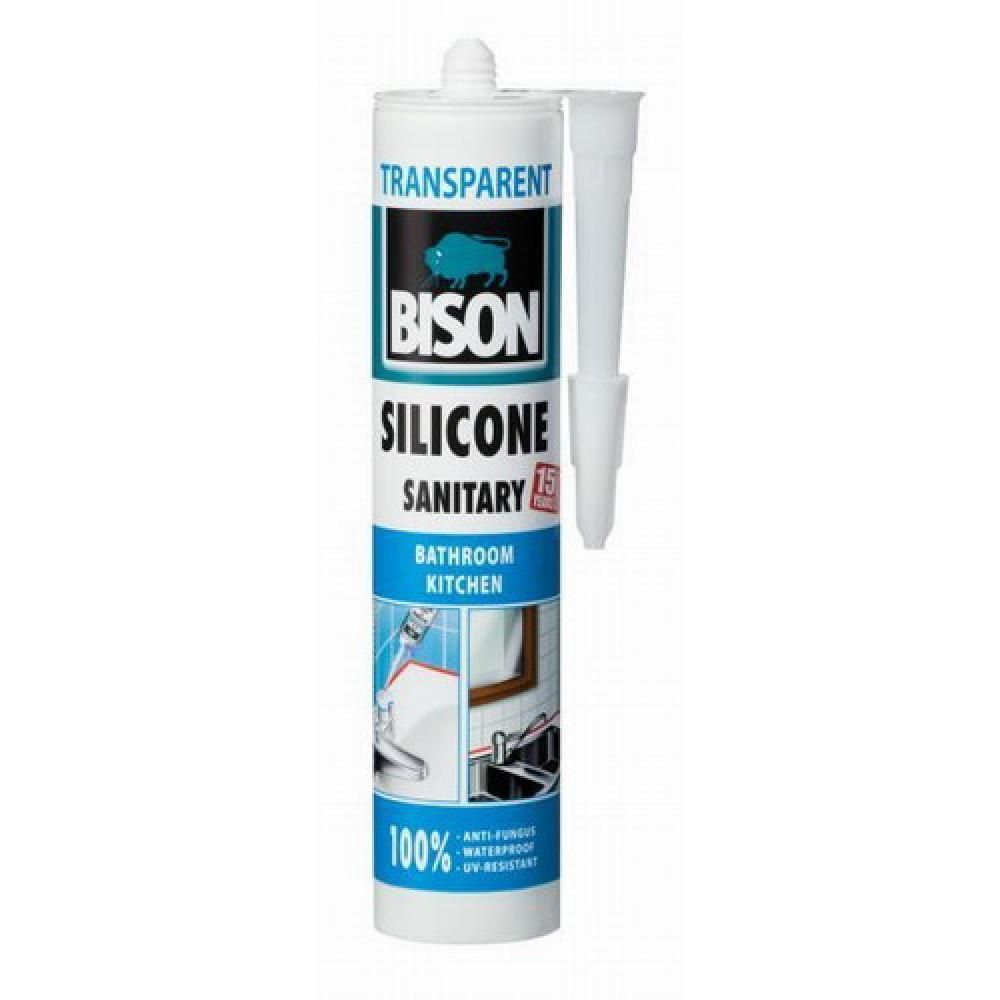 Saniteettisilikoni Bison 1591314 Silicone Sanitary; 280 ml; läpinäkyvä