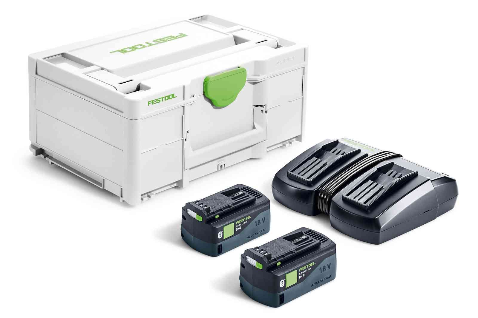 Tarvikesarja Festool SYS 18V 2x5,0/TCL 6 DUO; 18 V; 2x5,0 Ah akku