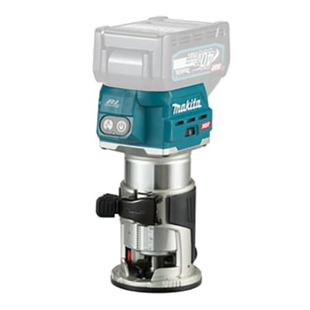 Akkukäyttöinen yläjyrsin Makita RT001GZ04; 40 V (ilman akkua ja laturia)