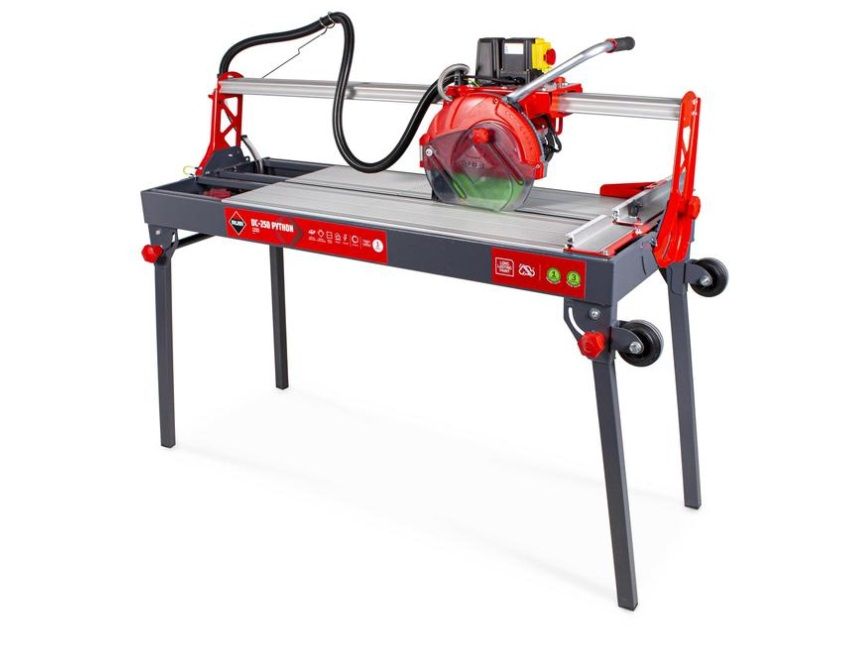 Liukupöytäsaha laattojen märkäkatkaisuun Rubi DC-250 PYTHON 1200 230V 50HZ CPA 250 SPR